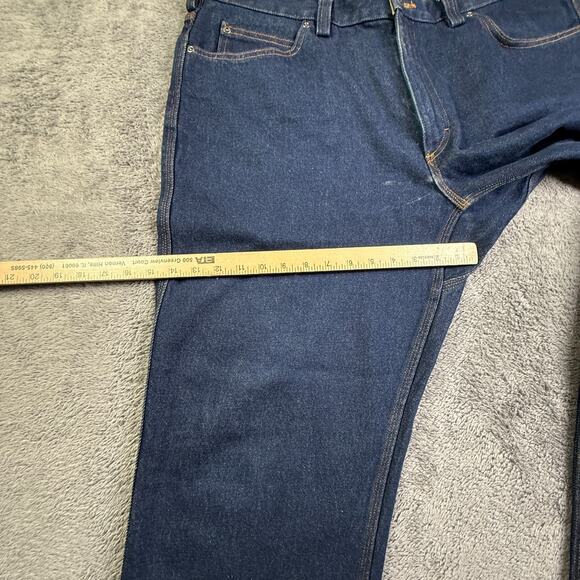 Duluth Trading Ballroom Jeans Relaxed Mens 40x30 Heavy Denim Dark Wash Gussetted - Picture 8 of 9